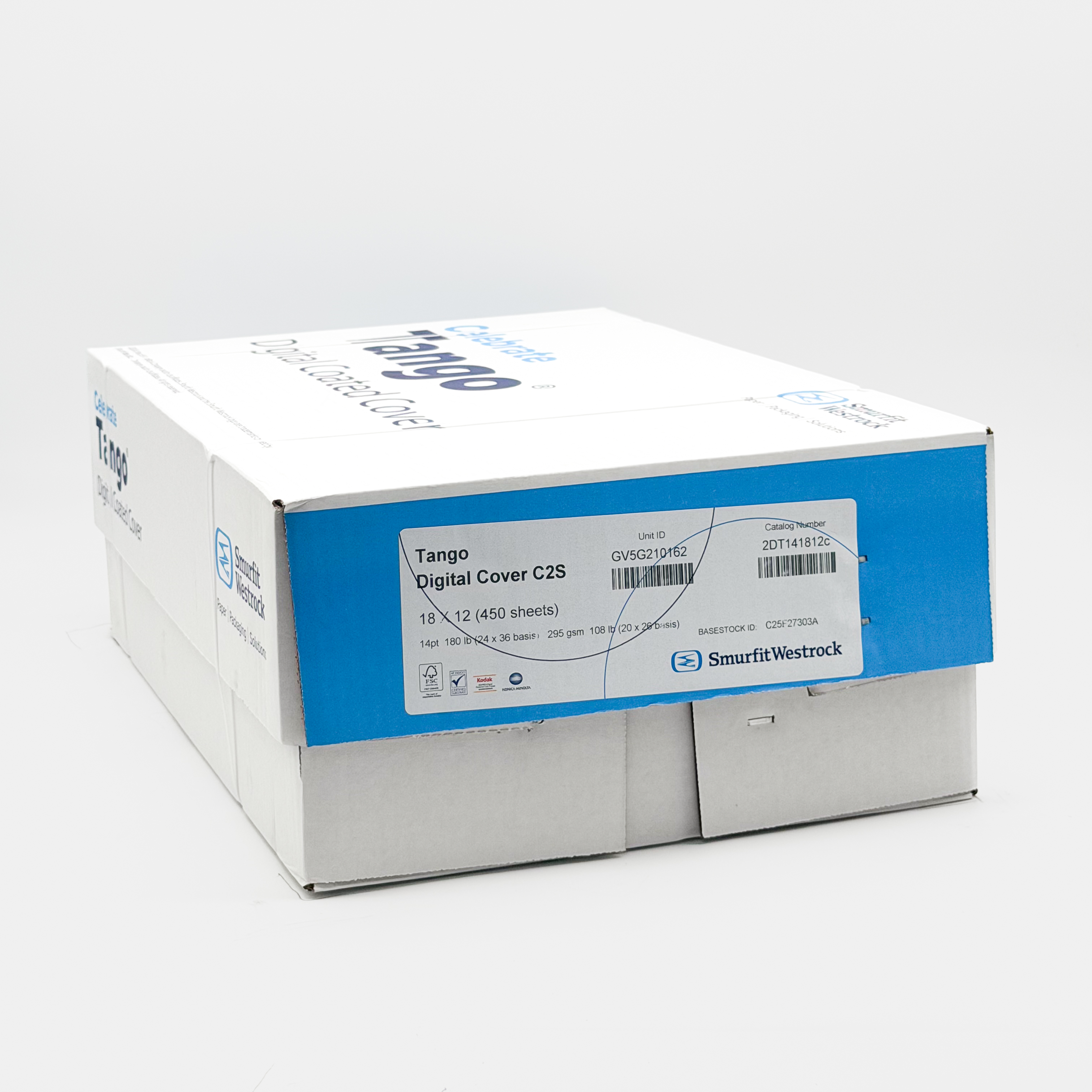 Tango Semi-Gloss Coated 2-side Cover 18x12 14pt/295g 450/case