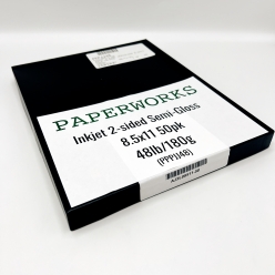 Paperworks Inkjet 2-side Semi-Gloss 8-1/2x11 48lb/180g 50pkg