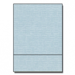 Perforated at 3-2/3 Check Paper Blue 8-1/2x11 24lb 500/pkg