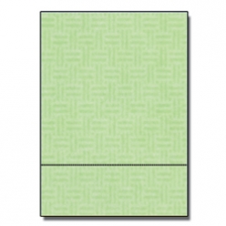 Perforated at 3-2/3 Check Paper Green 8-1/2x11 24lb 500/pkg