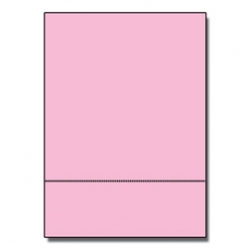 Perforated at 3-2/3 Bristol Cover Pink 8-1/2x11 67lb 250/pkg