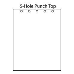 Punched at Top 5-Hole [1-3/8 apart] 8-1/2x11 20lb 500/pkg