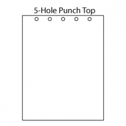 Punched at Top 5-Hole [1-3/8 apart] 8-1/2x11 20lb 500/pkg
