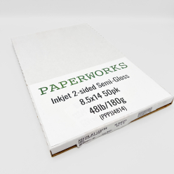 Paperworks Inkjet 2-sided Matte Coated 8-1/2x11 44lb/165g 50/pkg