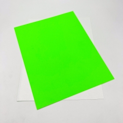 CLOSEOUTS Sun Cover 80lb Fluorescent Green 8-1/2x11 100/pkg