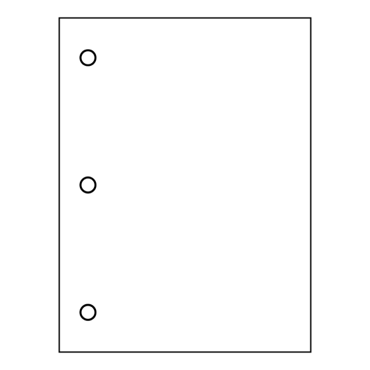 Add Standard 3-hole punch add $7.50 per package