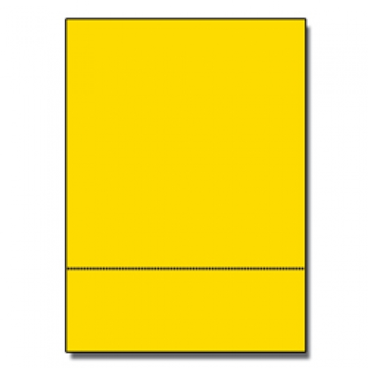 Perforated at 3-1/2  Bright Yellow 8-1/2x11 24lb 500/pkg