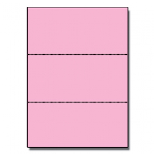 Perforated Every 3-2/3 Bristol Cover Pink 8-1/2x11 67lb 250/pkg