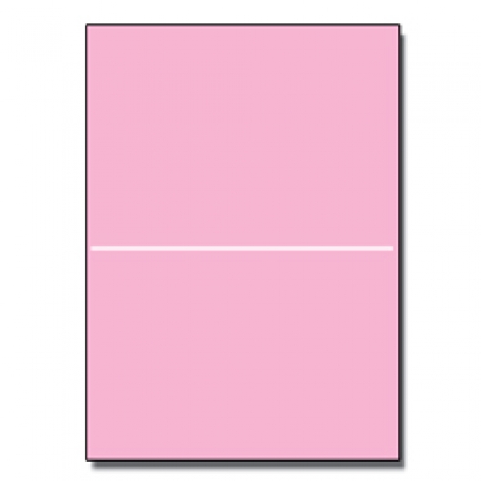 Perforated at 5-1/2 Bristol Cover Pink 8-1/2x11 67lb 250/pkg