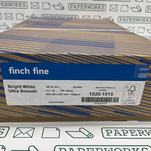 CLOSEOUTS Finch Fine Ultra White 100lb Text 12X18 700/pkg