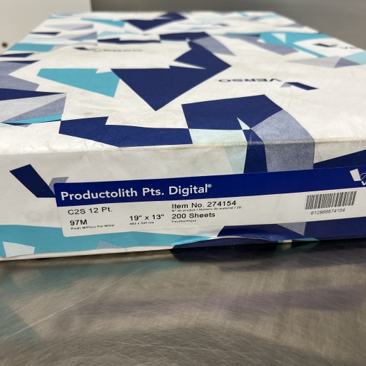 Productolith Pts. Semi-Gloss Coated-2-side Cover 19x13 12pt/277g 200/pkg