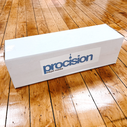  Procision 220 Gloss White Semi-Rigid 6mil Vinyl w/Clear Permanent Adhesive 20in x 100ft Roll