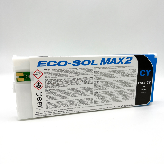 Roland Eco-Sol MAX2 Cyan Ink ESL4-CY 220ml Cartridge | Paper  