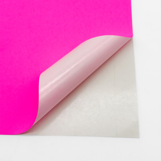 Fluorescent Pink 24lb/90g Self-Adhesive Label Paper 8-1/2x11 100/pkg