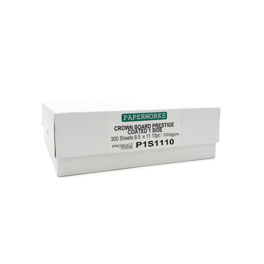 Paperworks Prestige Coated-1-Side 10pt/200g Cardstock 8-1/2x11 300/pkg