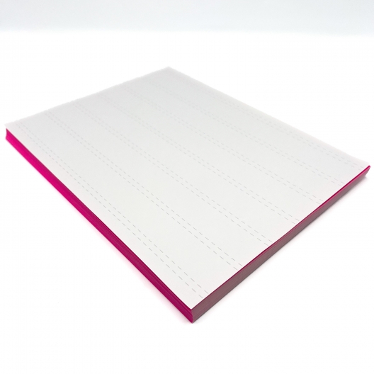 Fluorescent Pink 8-1/2x11 Self-Adhesive Label Paper 100/pkg
