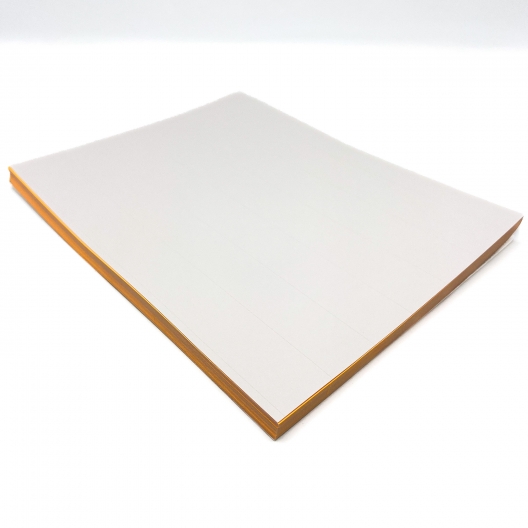 Fluorescent Orange 8-1/2x11 Self-Adhesive Label Paper 100/pkg