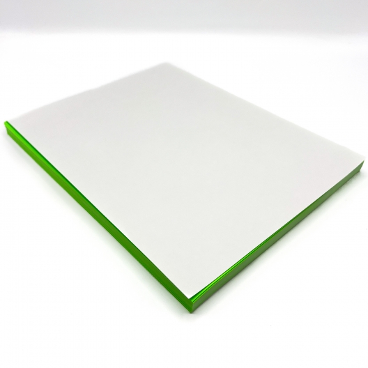 Fluorescent Green 8-1/2x11 Self-Adhesive Label Paper 100/pkg