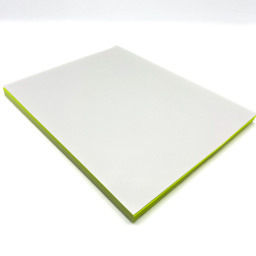 Fluorescent Chatreuse 8-1/2x11 Self-Adhesive Label Paper 100/pkg