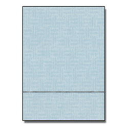 Perforated at 3-1/2 Check Paper Blue 8-1/2x11 24lb 500/pkg