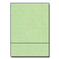 Perforated at 3-1/2 Check Paper Green 8-1/2x11 24lb 500/pkg