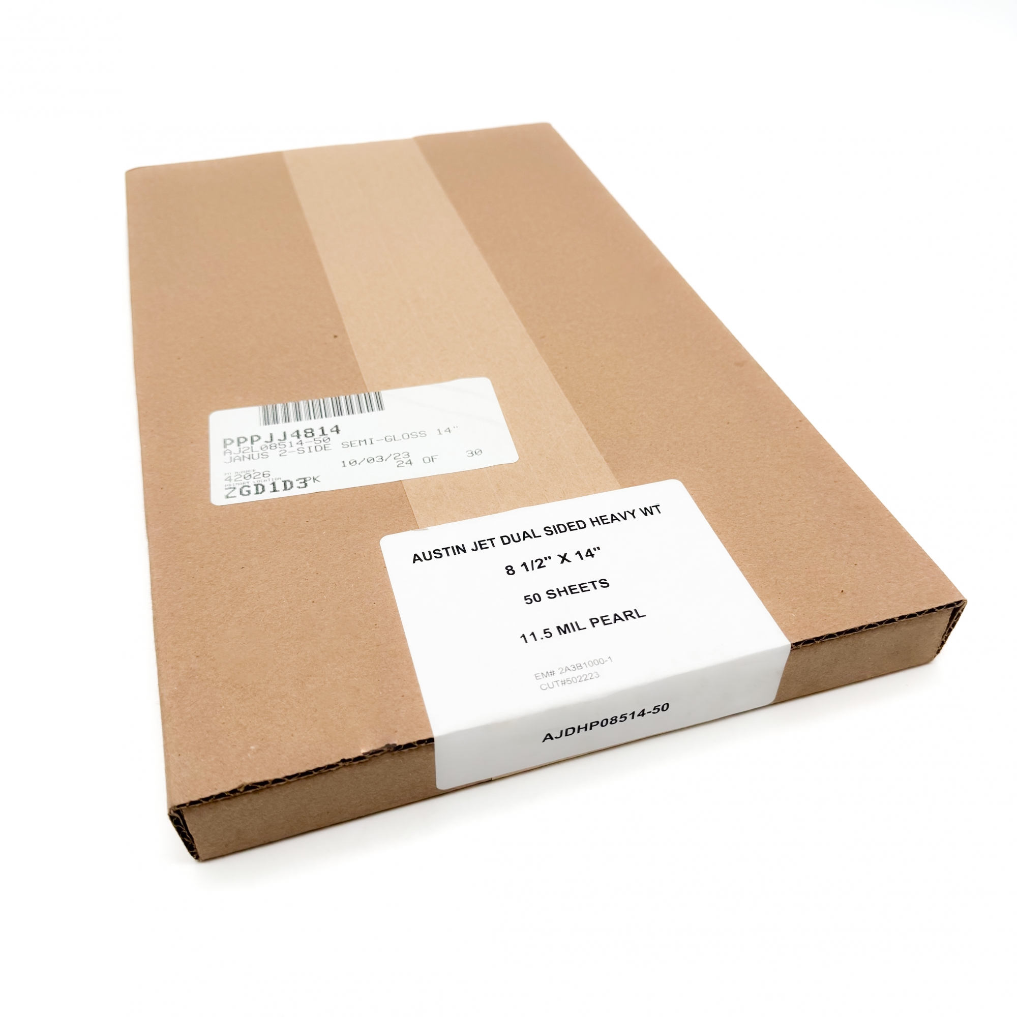 Pearl White 8-1/2-x-11 CRANE'S 100% cotton Paper, 100 per package, 298 GSM