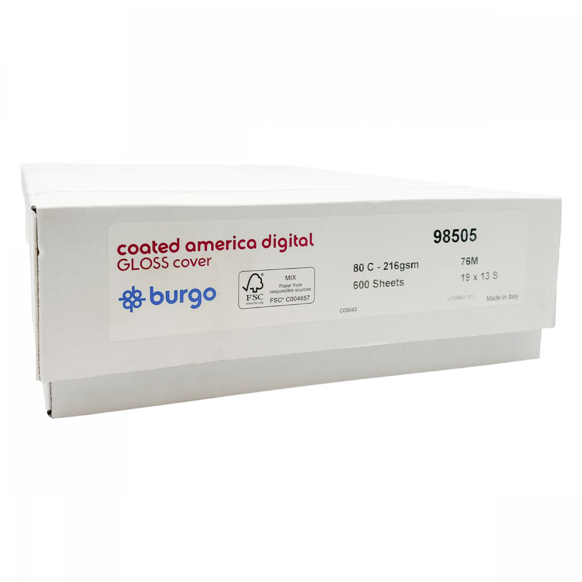 Coated America Digital Gloss 80lb/216g Cardstock 19x13 600/case Paper