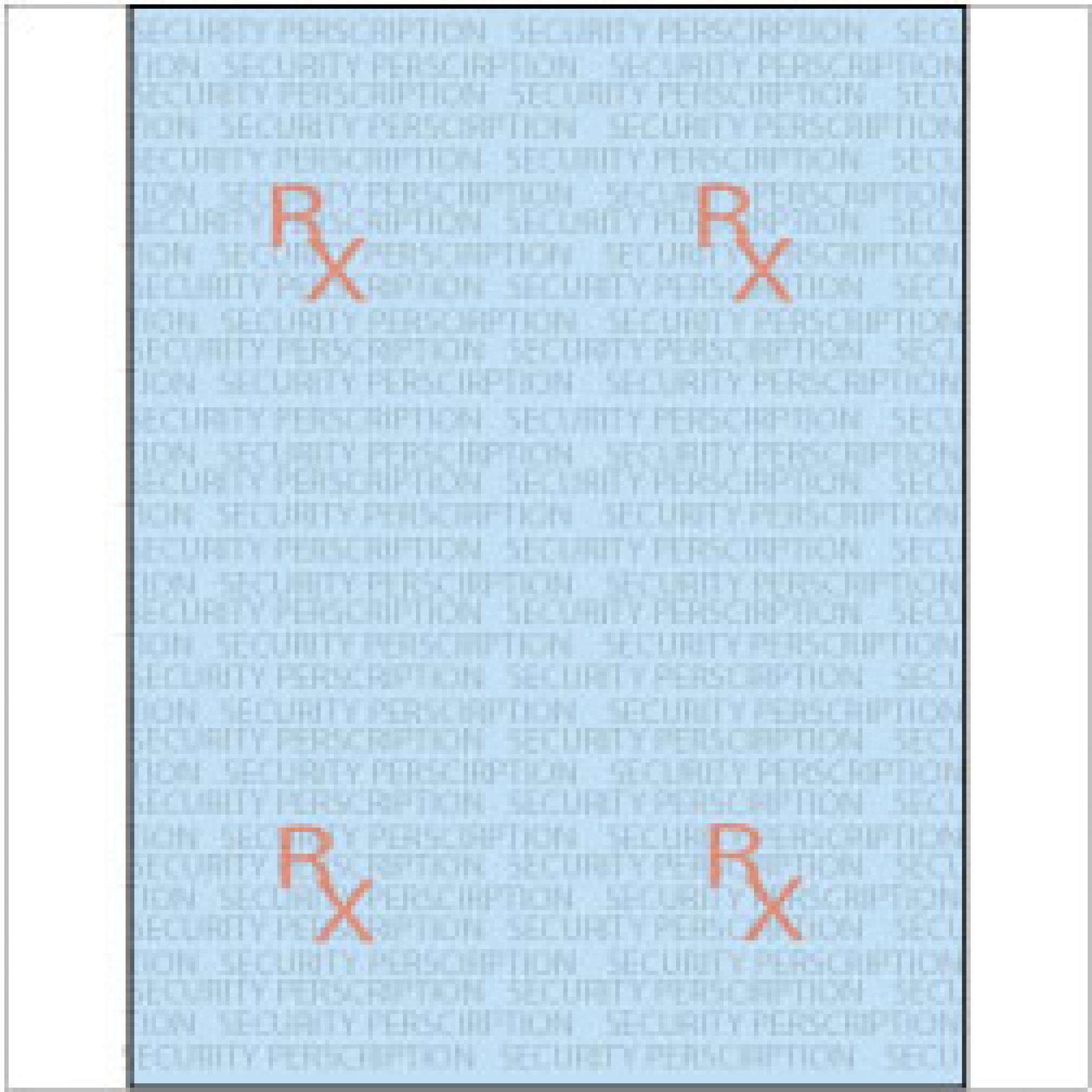 Rx Prescription Paper 81/2x11 24lb BlueTint 2500/FULLCASE Paper