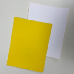  CLOSEOUTS Yellow/White 130lb Duplex Cover 8-1/2x11 125/pkg 